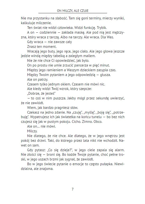 On milczy, ale czuje – e-book PDF